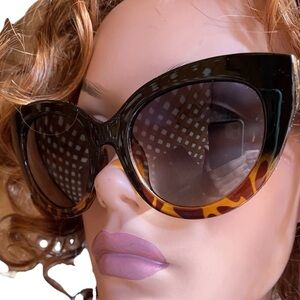 THOMAS JAMES for PERVERSE NWT DAHLIA POLARIZED Oversized CATEYE SUNGLASSES